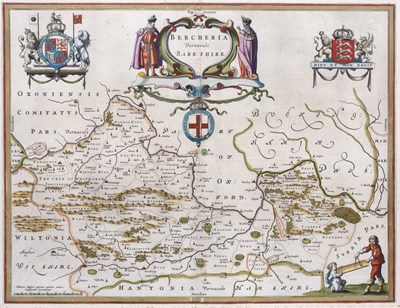 Lot 30 - BLAEU: A map of Berkshire, engraving,...