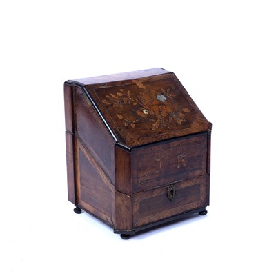 Lot 37 - A 19th century Continental walnut and inlaid...