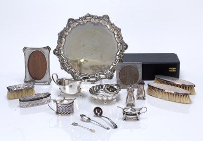 Lot 521 - Collection of silver and silver plated items ...