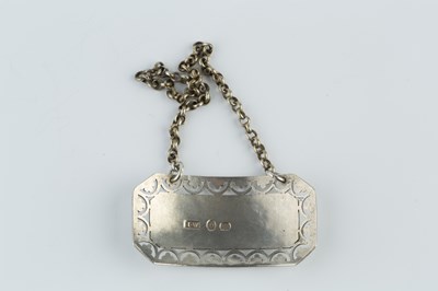 Lot 315 - A George III silver wine label for Hock, of...
