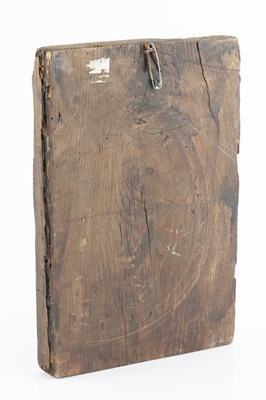 Lot 145 - A Greek Orthodox icon, naively painted and...