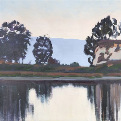 Lot 247 - Marcia Burtt (b.1941) Lakeside, 1984 signed...