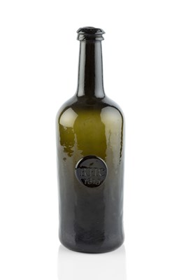 Lot 75 - A sealed and dated wine bottle, cylinder, seal...