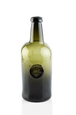 Lot 92 - A sealed and dated wine bottle, cylinder, seal...