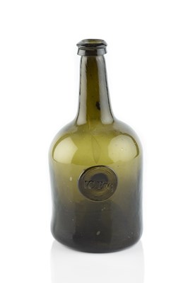 Lot 94 - A sealed wine bottle, squat cylinder, seal...