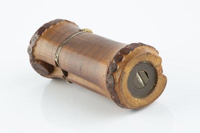 Lot 177 - A Dunhill bamboo lighter, the sectional bamboo...