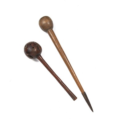 Lot 42 - A Oceanic Ula hardwood Fijian war club, with...