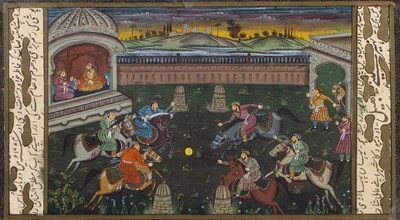 Lot 160 - Indian School: A procession of figures, with...