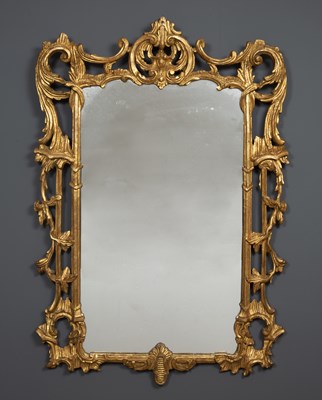 Lot 440 - A gilt George III style wall mirror  with...