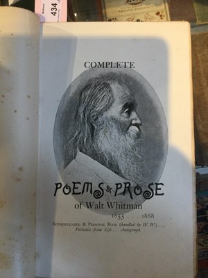 Lot 434 - Whitman (Walter 'Walt') American Poet and...