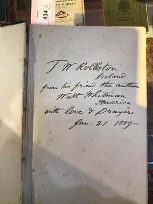 Lot 434 - Whitman (Walter 'Walt') American Poet and...