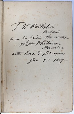 Lot 434 - Whitman (Walter 'Walt') American Poet and...