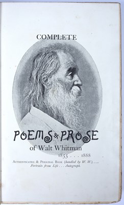 Lot 434 - Whitman (Walter 'Walt') American Poet and...