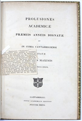 Lot 485 - Tennyson (Alfred, Lord) 'Timbuctoo'. A poem...