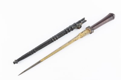 Lot 178 - A Scottish ballock dagger, with a mahogany...