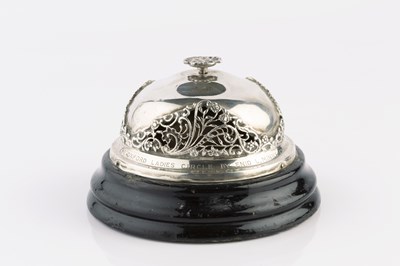 Lot 320 - An Edwardian silver desk bell, of domed...