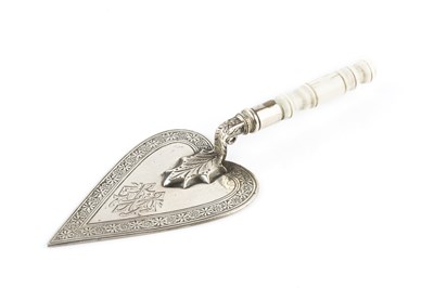 Lot 323 - A mid Victorian silver miniature trowel, the...