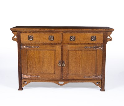 Lot 21 - Liberty & Co Arts and Crafts oak sideboard...