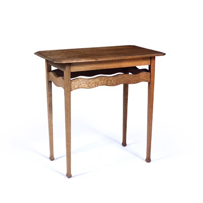 Lot 100 - Aesthetic movement Oak, side table with canted...