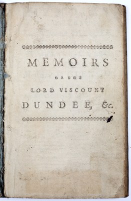 Lot 533 - Dundee (John Graham Viscount) 'Memoirs - The...