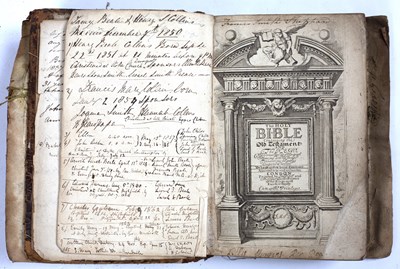 Lot 535 - The Universal Family Bible with commentary by...