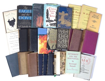 Lot 555 - Poetry and Literature. A collection of c50...