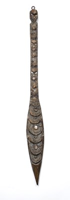 Lot 315 - An Oceanic Maori ceremonial club, carved wood...