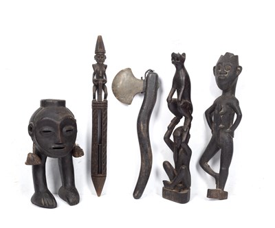 Lot 328 - Tribal interest, a wooden dibber, Borneo,...