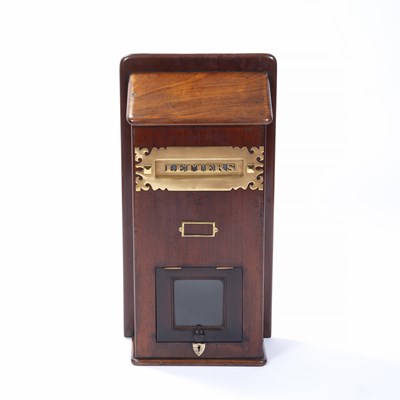 Lot 217 - A Victorian mahogany country house post box,...