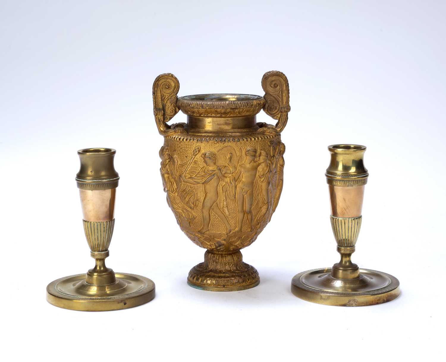 Lot 224 - A pair of 19th century gilt bronze dwarf...