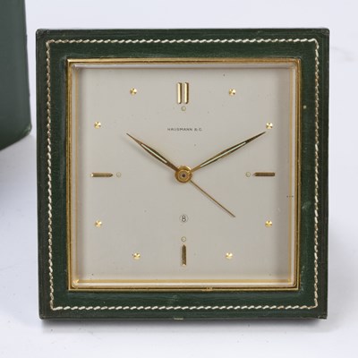 Lot 228 - A Vintage Swiss Luxor travel alarm clock, with...