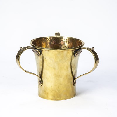 Lot 229 - A Russian Arts and Crafts style brass...