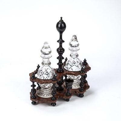 Lot 230 - A Continental burr walnut and ebonised...