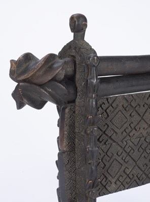 Lot 329 - Tribal interest, two carved wood cotton gins...