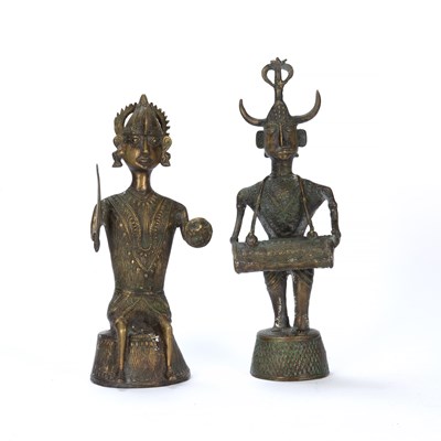 Lot 332 - Two cast metal Hindu sculptures of the Dhokra...