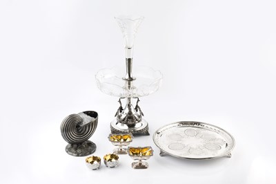 Lot 409 - A late Victorian silver plated epergne...