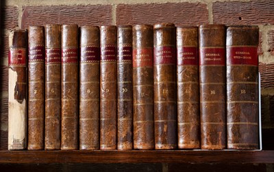 Lot 573 - General Stud Book 1822-97. 12 odd vols. Half...