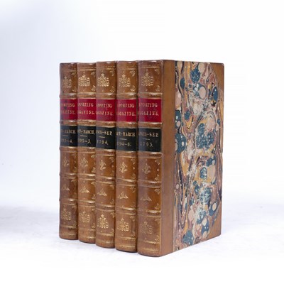 Lot 591 - Sporting Magazine:- 1792-1795. 5 vols. Half...