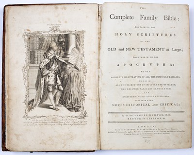 Lot 598 - The Complete Family Bible. Rev. Samuel Newton....