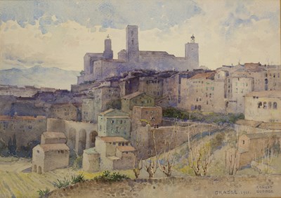 Lot 484 - Ernest George (1839-1922) 'Grasse', signed,...