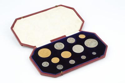 Lot 243 - An Edward VII specimen coins set, comprising a...