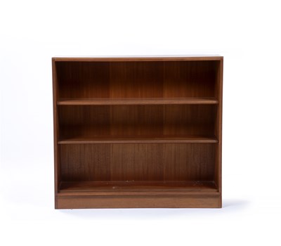 Lot 279 - A Gordon Russell open bookcase, teak, two...