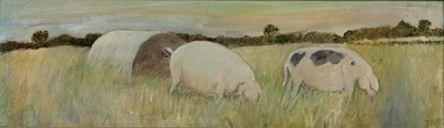 Lot 316 - Tessa Newcomb (b.1955) Pigs, 1991 signed with...