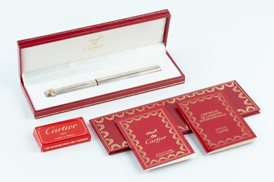 Lot 324 - A silver plated fountain pen by Must de...