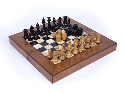 Lot 237 - A set of Jaques Staunton style chess set,...