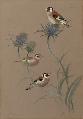 Lot 211 - Roland Green (1896-1972) 'Goldfinches'...