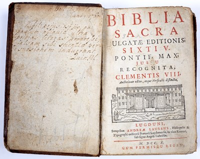 Lot 686 - An early 18th century Latin ‘Biblia Sacra’...