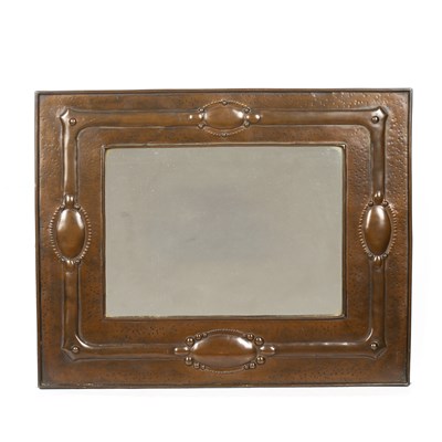 Lot 796 - Arts & Crafts Wall mirror, circa 1910 copper...