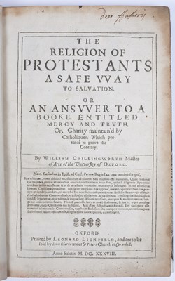 Lot 691 - Chillingworth (William) Oxford Churchman (1602-...