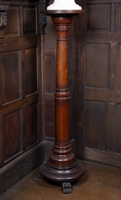 Lot 45 - A 19th century turned mahogany torchere of...